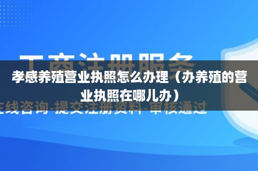 孝感养殖营业执照怎么办理（办养殖的营业执照在哪儿办）