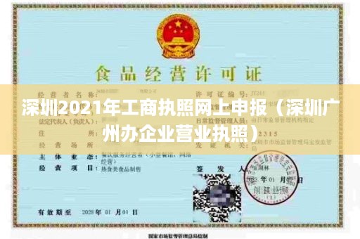 深圳2021年工商执照网上申报（深圳广州办企业营业执照）