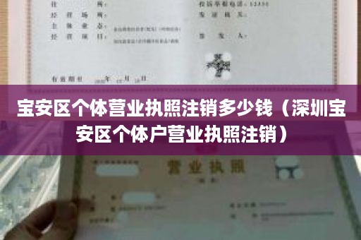 宝安区个体营业执照注销多少钱（深圳宝安区个体户营业执照注销）