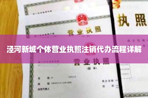 泾河新城个体营业执照注销代办流程详解