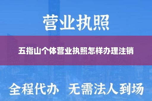 五指山个体营业执照怎样办理注销