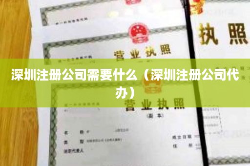 深圳注册公司需要什么（深圳注册公司代办）