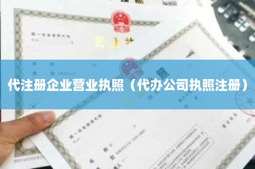 代注册企业营业执照（代办公司执照注册）