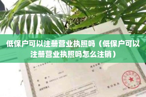 低保户可以注册营业执照吗（低保户可以注册营业执照吗怎么注销）