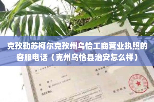 克孜勒苏柯尔克孜州乌恰工商营业执照的客服电话（克州乌恰县治安怎么样）