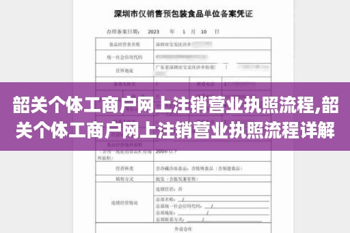 韶关个体工商户网上注销营业执照流程,韶关个体工商户网上注销营业执照流程详解