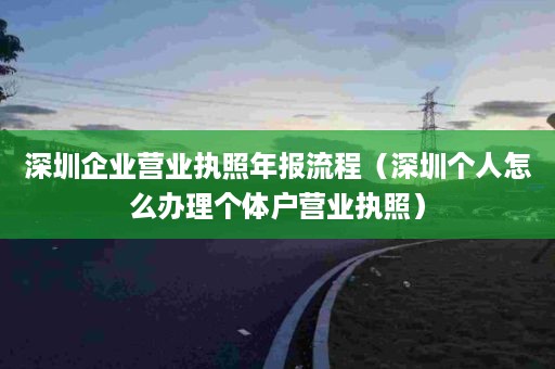 深圳企业营业执照年报流程（深圳个人怎么办理个体户营业执照）