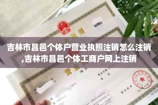 吉林市昌邑个体户营业执照注销怎么注销,吉林市昌邑个体工商户网上注销