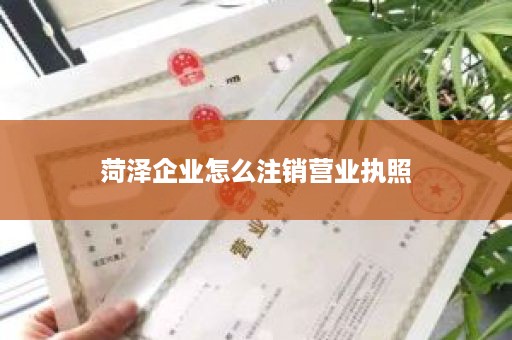 菏泽企业怎么注销营业执照