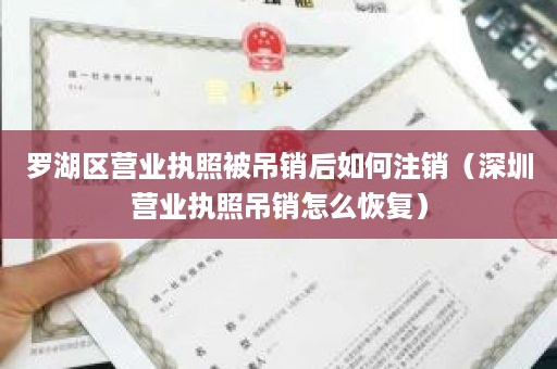 罗湖区营业执照被吊销后如何注销（深圳营业执照吊销怎么恢复）