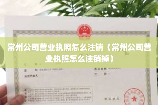 常州公司营业执照怎么注销（常州公司营业执照怎么注销掉）