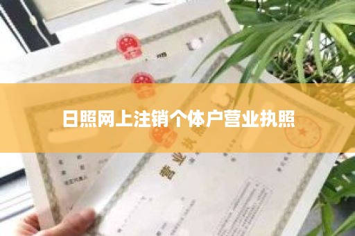 日照网上注销个体户营业执照