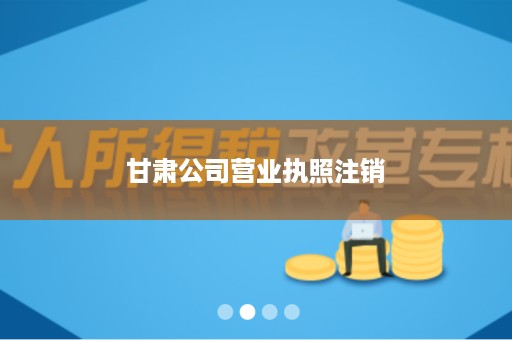 甘肃公司营业执照注销