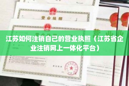 江苏如何注销自己的营业执照（江苏省企业注销网上一体化平台）