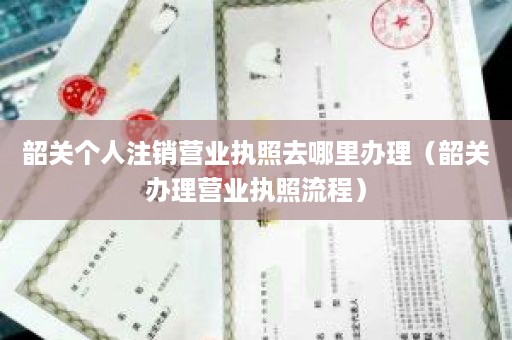 韶关个人注销营业执照去哪里办理（韶关办理营业执照流程）