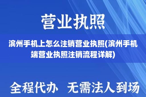 滨州手机上怎么注销营业执照(滨州手机端营业执照注销流程详解)