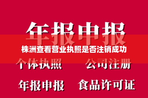 株洲查看营业执照是否注销成功