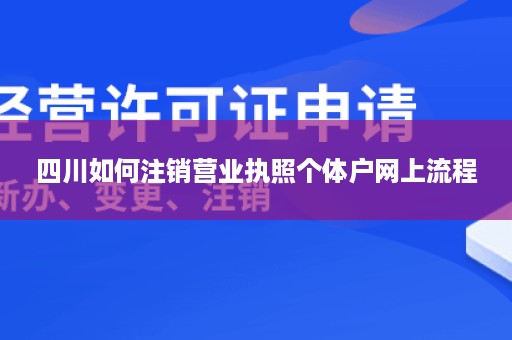 四川如何注销营业执照个体户网上流程