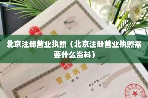 北京注册营业执照（北京注册营业执照需要什么资料）