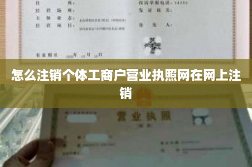 怎么注销个体工商户营业执照网在网上注销