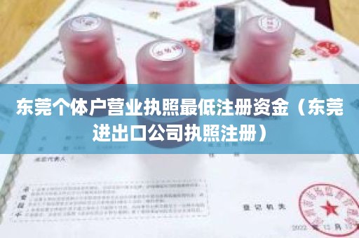 东莞个体户营业执照最低注册资金（东莞进出口公司执照注册）