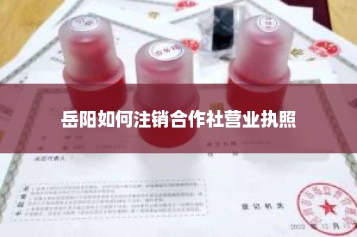 岳阳如何注销合作社营业执照