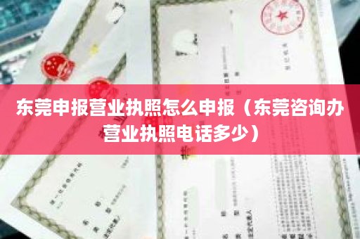 东莞申报营业执照怎么申报（东莞咨询办营业执照电话多少）