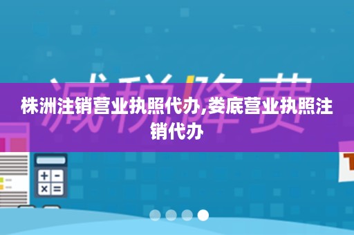 株洲注销营业执照代办,娄底营业执照注销代办