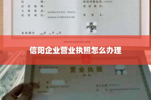 信阳企业营业执照怎么办理