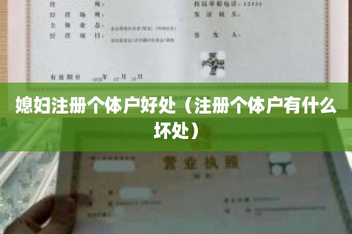 媳妇注册个体户好处（注册个体户有什么坏处）