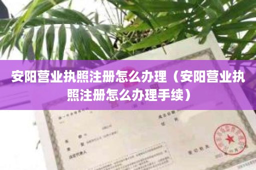 安阳营业执照注册怎么办理（安阳营业执照注册怎么办理手续）