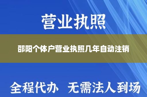 邵阳个体户营业执照几年自动注销