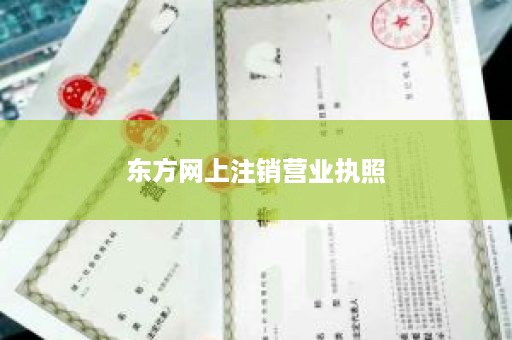 东方网上注销营业执照