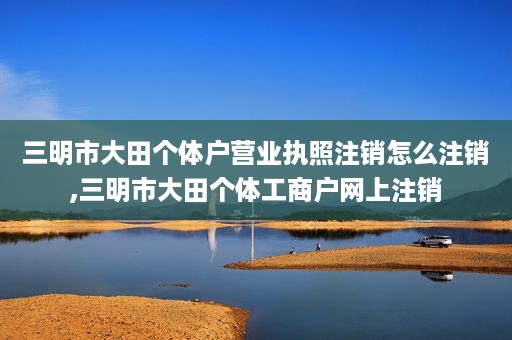 三明市大田个体户营业执照注销怎么注销,三明市大田个体工商户网上注销