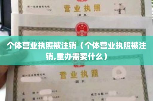 个体营业执照被注销（个体营业执照被注销,重办需要什么）