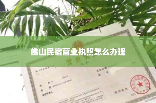 佛山民宿营业执照怎么办理