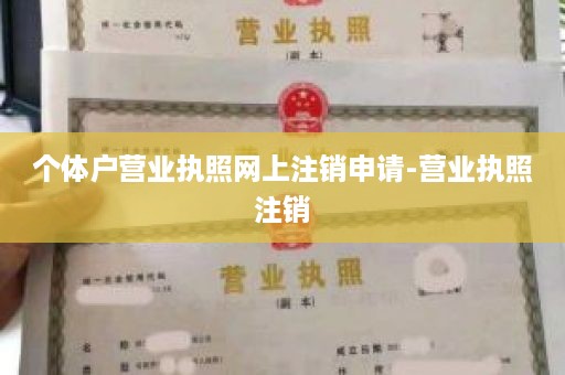 个体户营业执照网上注销申请-营业执照注销