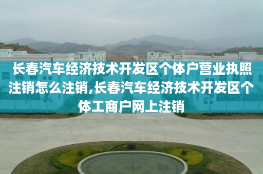 长春汽车经济技术开发区个体户营业执照注销怎么注销,长春汽车经济技术开发区个体工商户网上注销