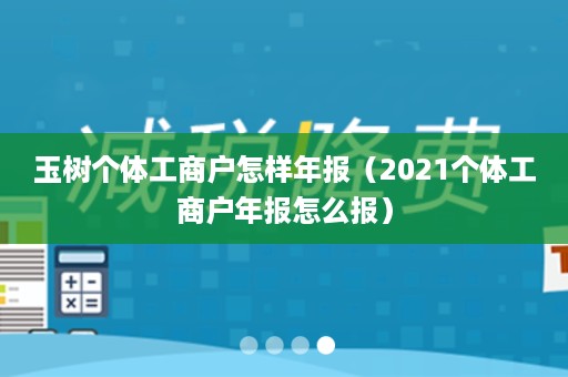 玉树个体工商户怎样年报（2021个体工商户年报怎么报）