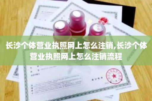 长沙个体营业执照网上怎么注销,长沙个体营业执照网上怎么注销流程