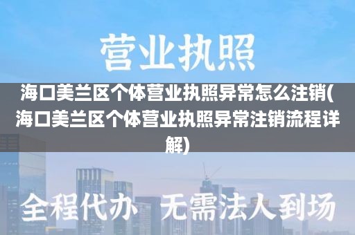 海口美兰区个体营业执照异常怎么注销(海口美兰区个体营业执照异常注销流程详解)