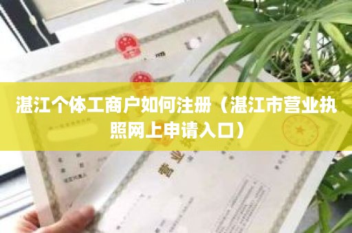 湛江个体工商户如何注册（湛江市营业执照网上申请入口）