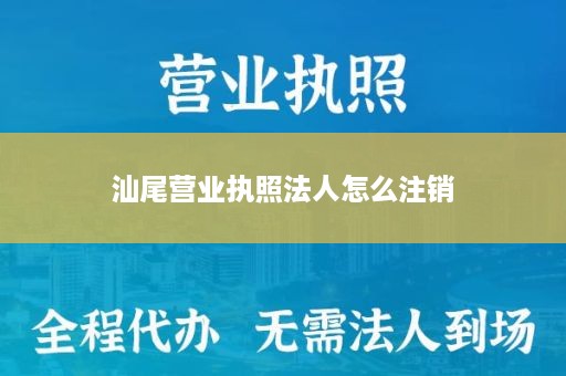 汕尾营业执照法人怎么注销