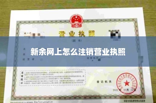 新余网上怎么注销营业执照