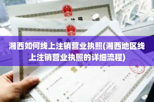 湘西如何线上注销营业执照(湘西地区线上注销营业执照的详细流程)