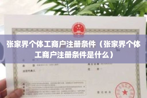 张家界个体工商户注册条件（张家界个体工商户注册条件是什么）