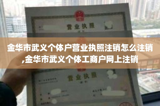 金华市武义个体户营业执照注销怎么注销,金华市武义个体工商户网上注销