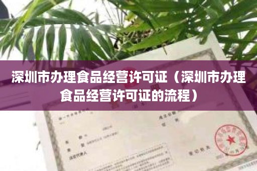 深圳市办理食品经营许可证（深圳市办理食品经营许可证的流程）