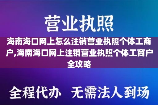 海南海口网上怎么注销营业执照个体工商户,海南海口网上注销营业执照个体工商户全攻略