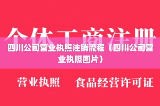 四川公司营业执照注销流程（四川公司营业执照图片）